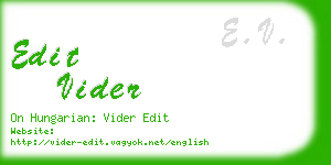 edit vider business card